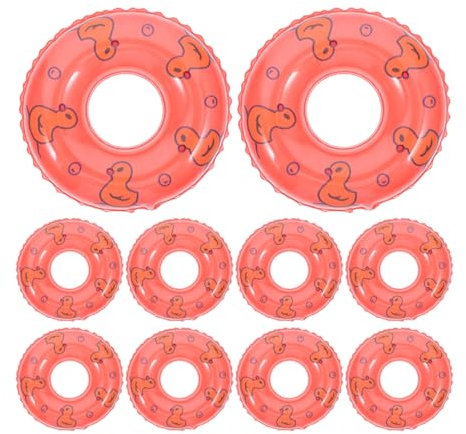 JOINPAYA 20stücke Mini Schwimmringe Für Puppenhäuser Aufblasbare Schwimmreifen Enten- Party-Dekoration Und Fotografie-Requisiten