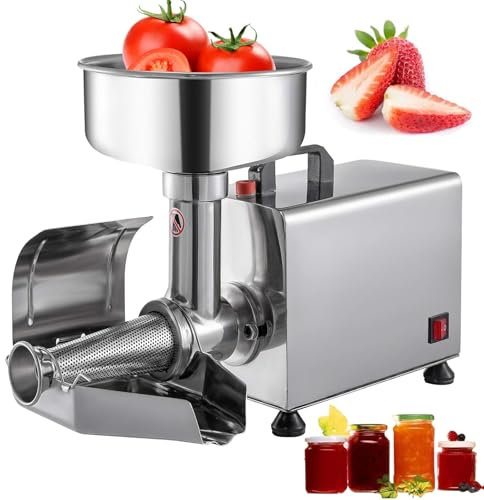 KLYDBMYT Colador de Tomates eléctrico, fresadora de Tomates Comercial con Embudo Grande de 23 cm, máquina para Hacer Salsa de Tomate de 450 W