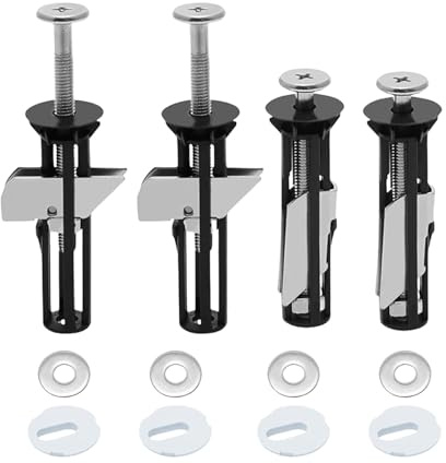 AYNKH 4 pezzi Kit di bulloni per sedile WC, viti per dado in acciaio inox kit di parti di ricambio per sedile WC, viti per cerniere, facile da installare