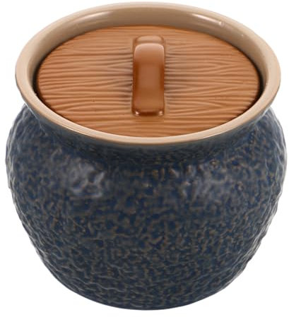 Garneck Olla De Estofado De Cerámica Con Tapa Recipiente Multifuncional Para Cocinar Al Vapor Huevos Sopas Para Solitario