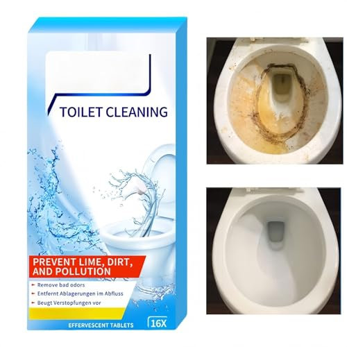 Toilet Cleaner Tablets,Powerful Foam Cleaner,Effervescent Tablets for Deep Cleaning,Cistern C/leaner,Toilet Unblocker Liquid,Foam Drain Clean,Strong Drain Unblocker,Expanding F/oam D/rain C/leaner