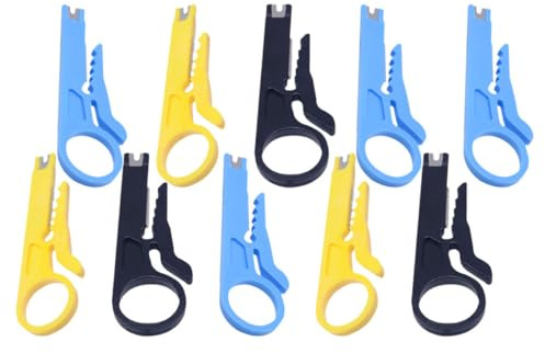 GALPADA 2 Series Pelacables Eléctricos Multifuncionales Herramienta De Electricista Pequeña Diseño Ergonómico Alta Durabilidad Para Cortar Y Desforrar Cables 10 Piezas*2