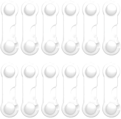 12 Stück Kindersicherung Schrank, Baby-Sicherungen Klebend Schubladensicherung Kindersicherung für Schubladen Schrankschloss Sicherheitsschlösser Kindersicherung Schubladen Kinder Schrank mit Starker