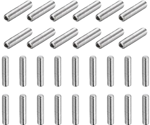 QUARKZMAN 80 Pcs Tornillos Prisioneros M3-0.5 X 8mm 304 Acero Inoxidable | Cabeza Allen Punto Copa Hexagonal Interno, Para Reparación De Accesorios De Baño Muebles Proyectos DIY