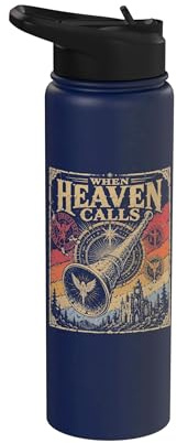 Quando il cielo chiama la visione della tromba dell'angelo cristiano Stainless Steel Insulated Water Bottle