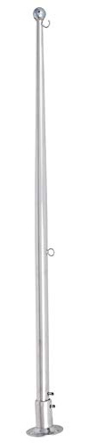 wellenshop Flaggenstock Fahnenstange mit Flaggenstockhalter Edelstahl 40 cm / 60 cm / 80 cm Abnehmbar Ohne Neigung Fahnenstock
