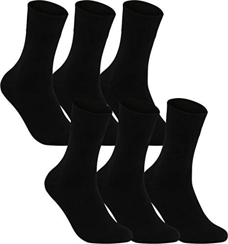 RS. Harmony | Kurzsocken für Herren | Baumwolle Qualität Softrand | 6 Paar | schwarz | 43-46
