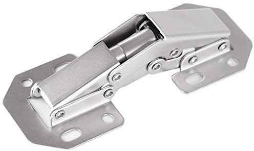 DOBOGA 8-Pack Hidden Hinges for Cabinet Doors Frameless, Concealed Cabinet Hinges, 90 Degree Flush Mount Hinges