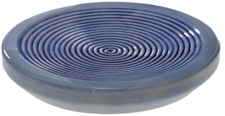 Spirella Seifenschale Steinoptik dekorative Badausstattung Seifenablage Mykonos Maße: 12 x 2 x 2 cm - Weiß Blau