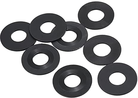 PATIKIL M12 Nylon Flache Unterlegscheiben 8 Pack 12mm ID 30mm AD Dichtungsringe Beilagscheiben Dichtring für Wasserhahn Rohrleitung Wasser Schlauch Befestigung Bolzen Schwarz