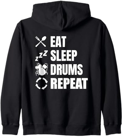 Eat Sleep Drums Repeat Drummer Kapuzenjacke