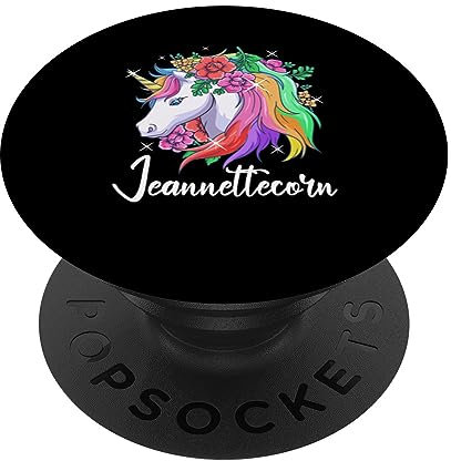 Mignon Jeannettecorn Personnalisé Nom Licorne Jeannette PopSockets PopGrip Interchangeable
