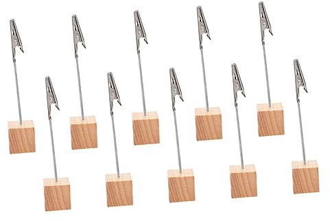 Holzsockel Kartenhalter und Fotohalter für Büro Notizen