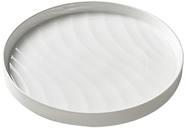 ULTRAWAVE Dinner Plate Ceramic Round Deep Plate Home Western Dinner Plate Luxury Hotel Tableware White Flat Plate 11/13 Inches Fruit Tray Dish Plates (Color : 13 inch)