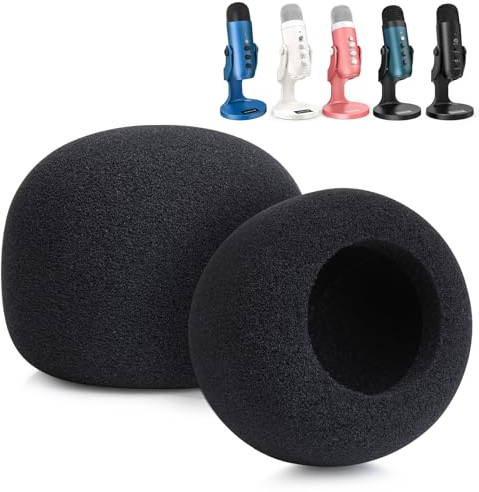 Popschutz für k66 usb mikrofon, 2 Stück Schaumstoff Pop Filter kompatibel mit k66, Professionelle Mikrofonabdeckung Windschutz Schallschutz von YOUSHARES (2 PCS)