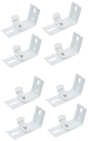Zerodeko 8pcs Curtain Brackets Blinds Parts Sturdy Wall Mount Holdbacks for Office Living