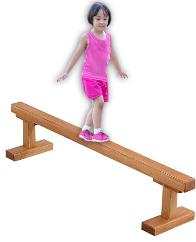 Schwebebalken Startseite Verein Gymnastikbalken/ Balance Pad, 150 200 300 Cm Lang Hoch Holzbalken/ Laufbalken, Schwerlast/ Extra Fest, Hält Bis Zu 198lbs, Kleinkind Bis Erwachsenenalter(Size:150cm(59.