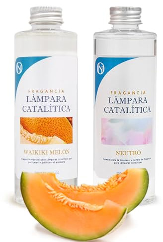 M MAMA MANUELA Pack Ahorro 2X Fragancias Lámpara catalítica 200ml: 1 Aroma Waikiki Melon + Limpiador Neutro