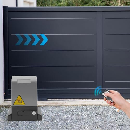 Elektrisch Torantrieb ToröFfner Automatische SchiebetoröFfner Mit Fernbedienung Tor Antrieb Motor Schiebetorantrieb Schiebetor Gate Opener Komplett Set Elektrischer Automatischer Schiebetore 370W