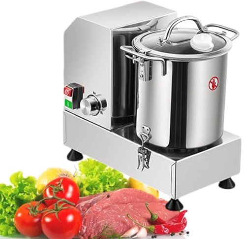 Hachoir éLectrique 6L/9L/15L, Coupe-Chou Amovible, Robot Culinaire En Acier Inoxydable 3700Rpm, Coupe-Aliments Commercial, RâPe à Oignons, Pour LéGumes,15L