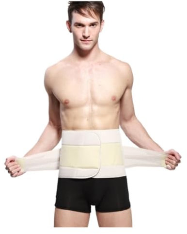 GOOPEEG Bauchweggürtel Stretch Hose Taillen-Trimmer, Bauchkontrolle, Workout, Bauchband, Fitness, Lurch-Unterstützung, Taillentrainer, Bauchfett Verbrennen Bauchweg Mieder(Khaki,M)