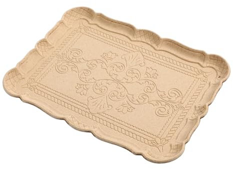 MUSISALY Plateau À Thé Rectangulaire En Bois Plateau De Service Pour Dîner Assiette Décorative