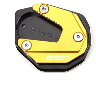 VQLDPX Motorrad-Seitenständer-Fußpolster Für Kawasaki Z650 Z650RS Z 650 Z650 RS Z 650 RS 2017-2024 Verlängerungsfußplatte Motorradständer Platte Verbreiterung(Gold)