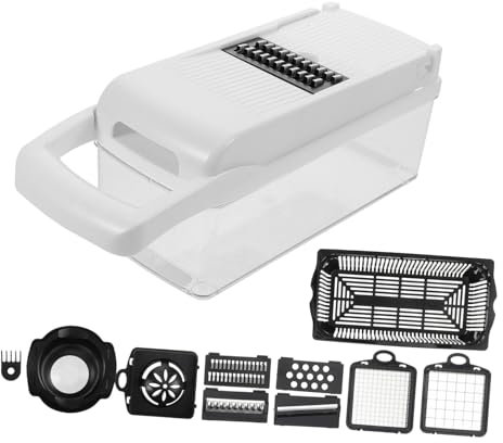 EXHUMKY 1juego Cortador De Verduras Multifuncional Rallador y Rejilla De Cortador De Patatas Accesorios De Cocina Reutilizables y Compactos Para Cebollas y Verduras