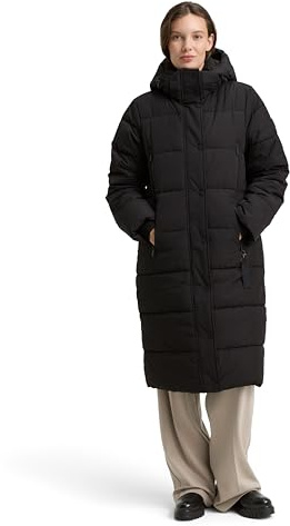 TOM TAILOR Damen 1047532 Puffer-Mantel mit abnehmbarer Kapuze