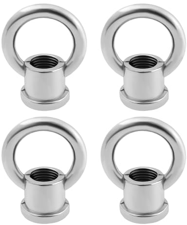SG Store 4 Stück Silber M10x1.0 Ringmuttern 29x35mm Geeignet für Kristall-Lampen Kerzenhalter LED-Lampen Traditionelle Kronleuchter 15kg Maximale Tragkraft