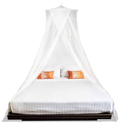 GegXcn Mosquito Net for Bed, Lace Princess Dome Mosquito Net for Single/Double Bed, Ceiling Hanging Bed Canopy with Travel & Home Use, Easy Installation Bedroom Decoration