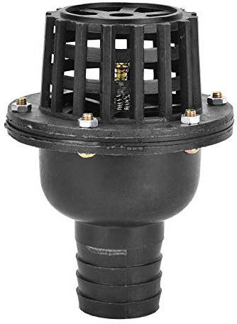 PJKTBEYI Water Pump Foot Valve Black PVC Low Pressure Flat Check Valve for Fluid Machine Water Valve 1.5in/ 2in/ 2.5in /3in /4in(1.5inch)
