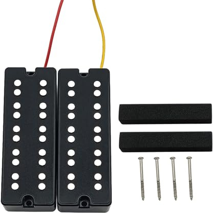 5 Saiten Bass-Tonabnehmer, doppelte Geräuschreduzierung, Tonabnehmer, Doppelspule, E-Bass, Tonabnehmer, Hals und Steg, Gitarrenteile
