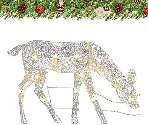 Reindeer Garden Decor Standing Christmas Deer Family Set Holiday Decoration