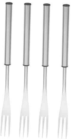 Cabilock 4 pièces Four Fourchettes à Fondue Acier Inoxydable à Dents Résistantes Chaleur Pour Fromage et Chocolat Ustensiles de Cuisine pour Barbecue et Réunions Familiales