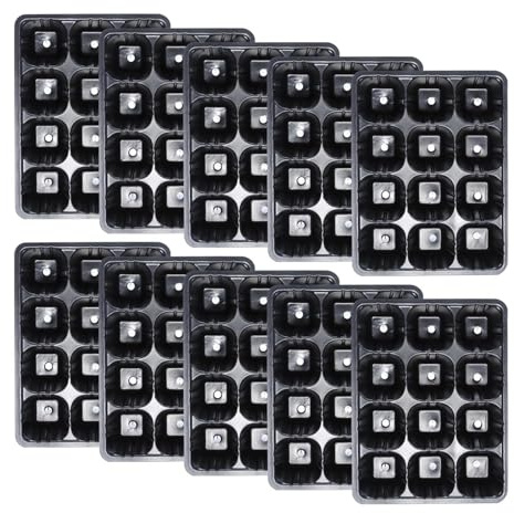 FJOADNVM Semenzaio 20 Pezzi 12 Celle Vassoio di avviamento for Piante germinazione propagazione for Verdura Frutta Giardino Fornitura vassoi vivaio in plastica
