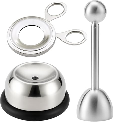 Eierköpfer 3er Set, Eierschalensollbruchstellenverursacher Mit Eieröffner Für Gekochte Eier, Edelstahl Eierschneider Und Eiersollbruchstellenverursacher, Ideal Für Frühstück Und Küche