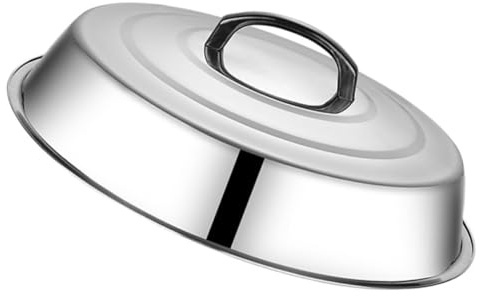 Gadpiparty Couvercle Barbecue INOX Haut Arqué avec Ventilation Réglable pour Cuisson Uniforme Fromages et Viandes Extérieur