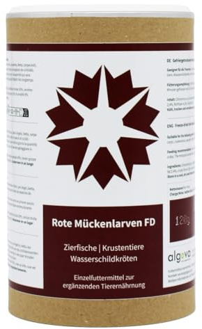 algova® Röd mygglarv FD torkad för vattensköldpaddor fiskmat (1 L = 120 g)