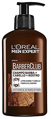 L'Oréal Paris Men Expert Barber Club Champú 3 en 1: Barba, Cabello y Rostro, 200ml