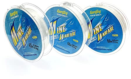 JZK 3 Piezas # 8mm 6mm 4.5mm, 100m línea de Pesca de monofilamento de Nailon Transparente, Alambre Pesca de Nailon, Hilo Pesca de Alambre de Nailon Transparente, Hilo de Nailon Fino Transparente