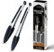 Julius-K91 Kitchen Tongs Set of 2 (9” & 12”) – Stainless Steel Cooking Tongs with Non-Slip Silicone Tips – Heat-Resistant, BPA-Free, Non-Stick Tongs for Air Fryer, BBQ, Salad & Serving