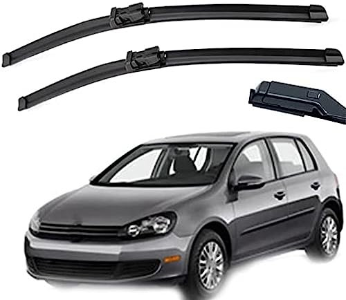 2 Stücke Auto Scheibenwischer vorne für VW Golf VI MK6 2009 2010 2011 2012 24+19 (LHD),Front Windschutzscheibe wischerblätter Ersatz wischerarm Set Zubehör