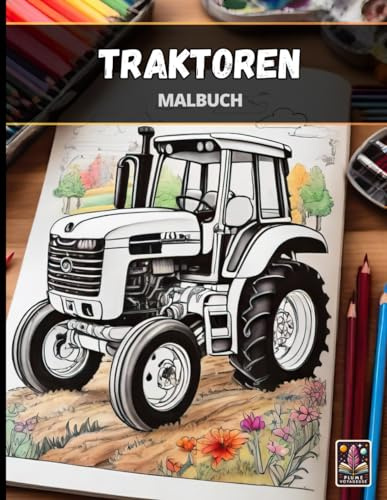 Traktoren - Großes Anti-Stress Malbuch für Erwachsene - 100+ Seiten (21.5 x 28 cm)