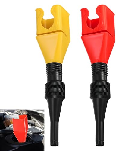 Zssxysm 2 Stück Trichter mit Schlauch Benzin, Öltrichter flexibles Kunststoff Trichter Set, Universal Öleinfülltrichter Auto, Draining Tool Snap Funnel für Abtropfwerkzeuge, Autoöl