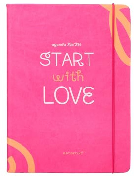 Anartik skoldagbok 25-26 bunden go! Liknande hud fuchsia veckovy a5 tvåspråkigt papper fsc 80 gr.
