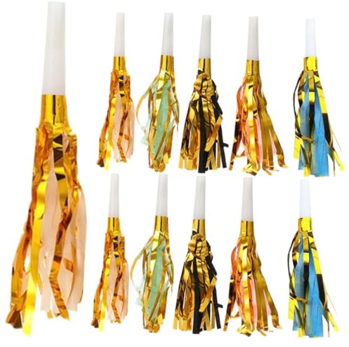 UTHCLO 30 Piezas de Silbatos de Reventones Flecos y Purpurina, Colores Surtidos, Juguetes para Hacer Ruido en Fiestas Infantiles y Cumpleaños