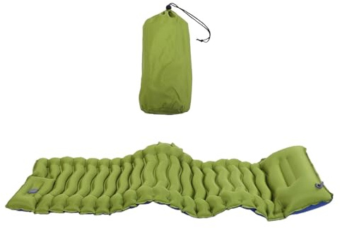 Emoshayoga Coussin de Couchage de Camping avec Oreiller intégré, Pompe à Pied, Matelas Gonflable en TPU épais pour Tente de Randonnée