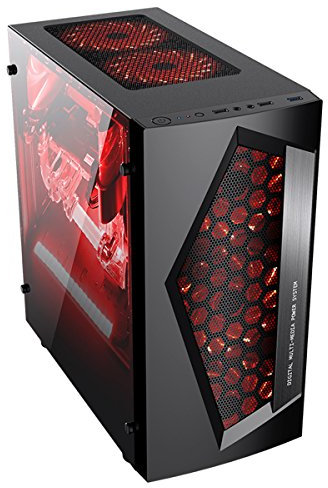 TuToy V3 ATX Computer Pc Gaming Case Für M-ATX Mini Itx Motherboards-Schwarz