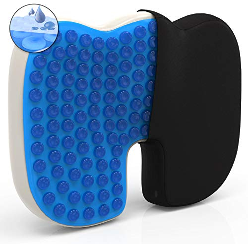 Mosswell ergonomisches Sitzkissen | Mittelfestes Steissbeinkissen mit Gel | Sitzkissen für Bürostuhl